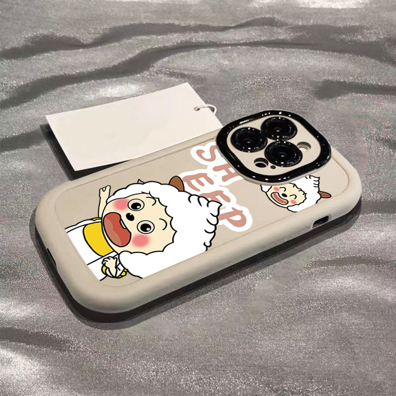 高级感可爱懒羊羊适用苹果15promax手机壳iphone14全包13/12/11/x