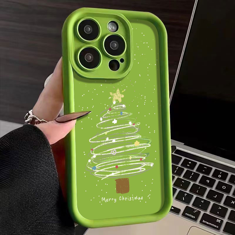 全包圣诞树适用苹果15手机壳iphone15promax气囊12硅胶14/13