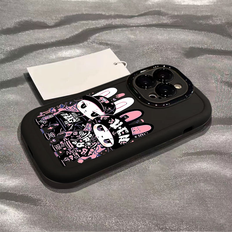 高级感潮流小兔适用苹果15promax手机壳iphone14全包13/12/11/x