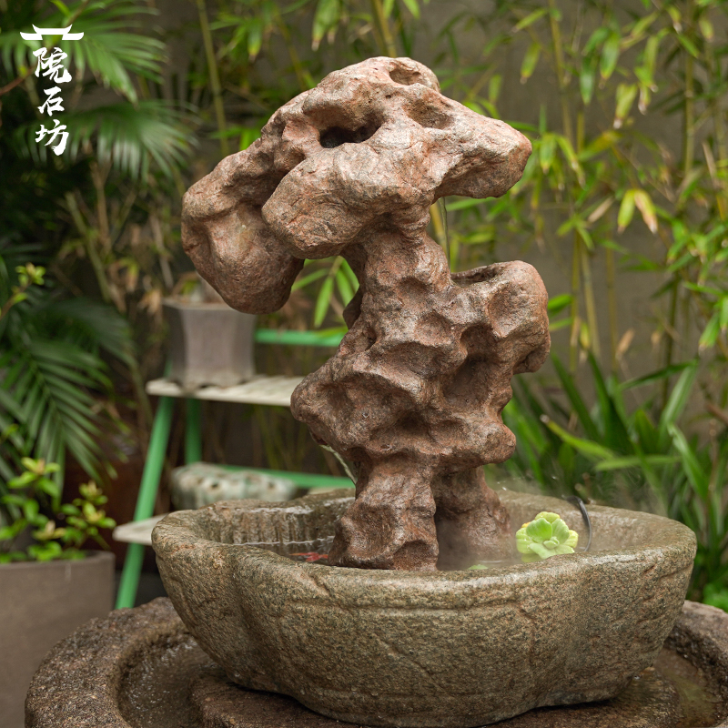 太湖石景观流水摆件