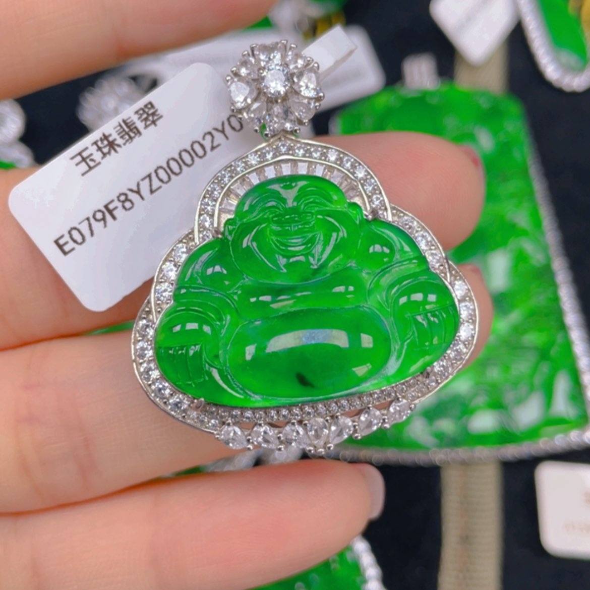 【闪购商品】翡翠颈饰银S925镶嵌吊坠