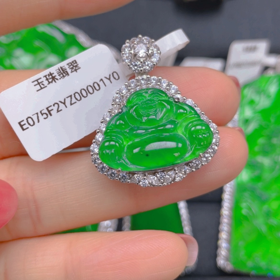 【闪购商品】翡翠颈饰银S925镶嵌吊坠