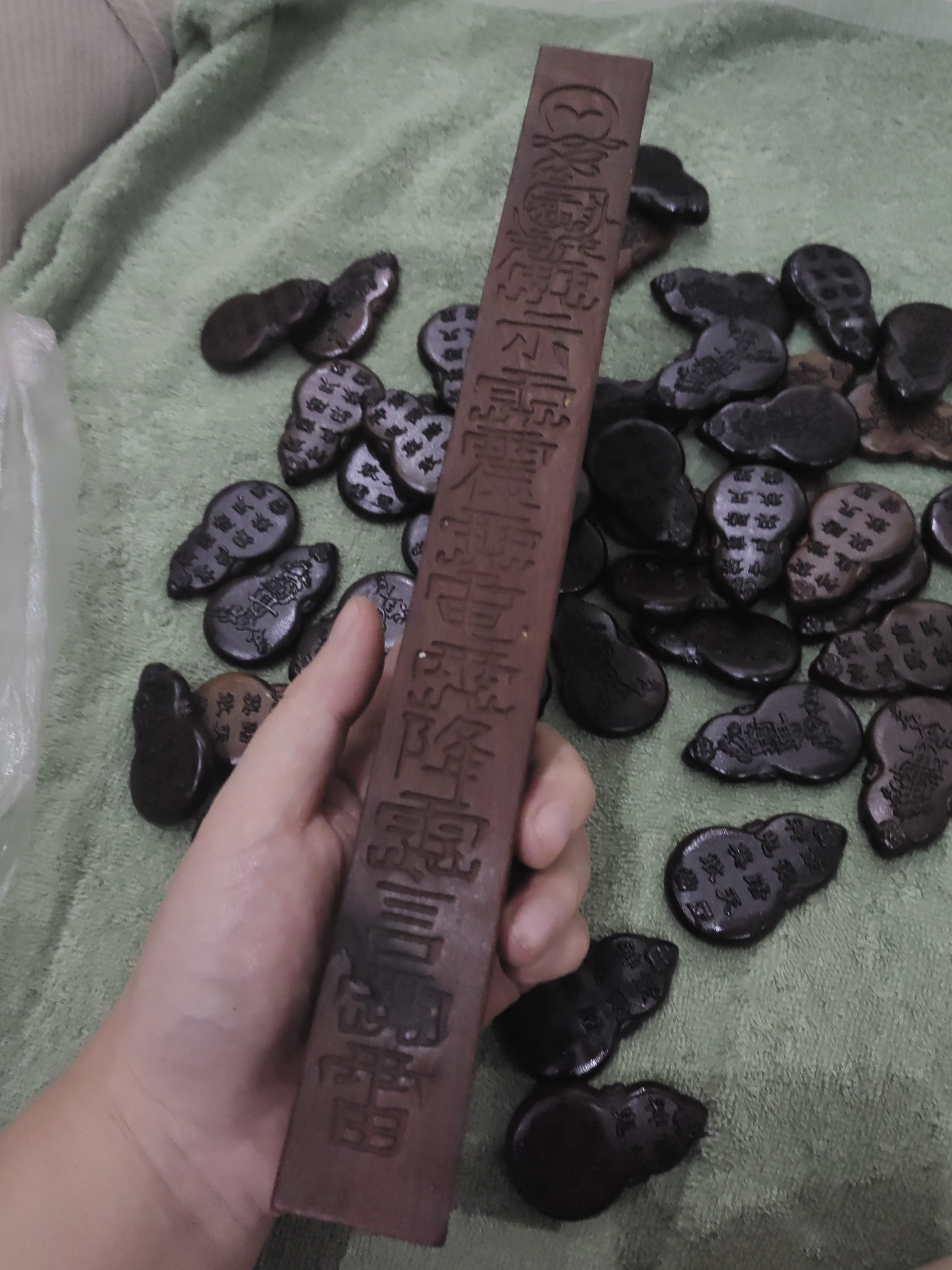 天然雷击枣木天蓬尺精雕手工