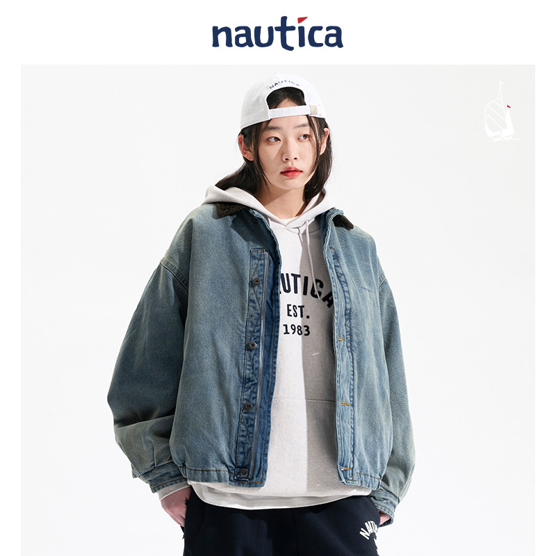 nautica Japan日系中性复古vintage牛仔外套JPJW4404雅丹风