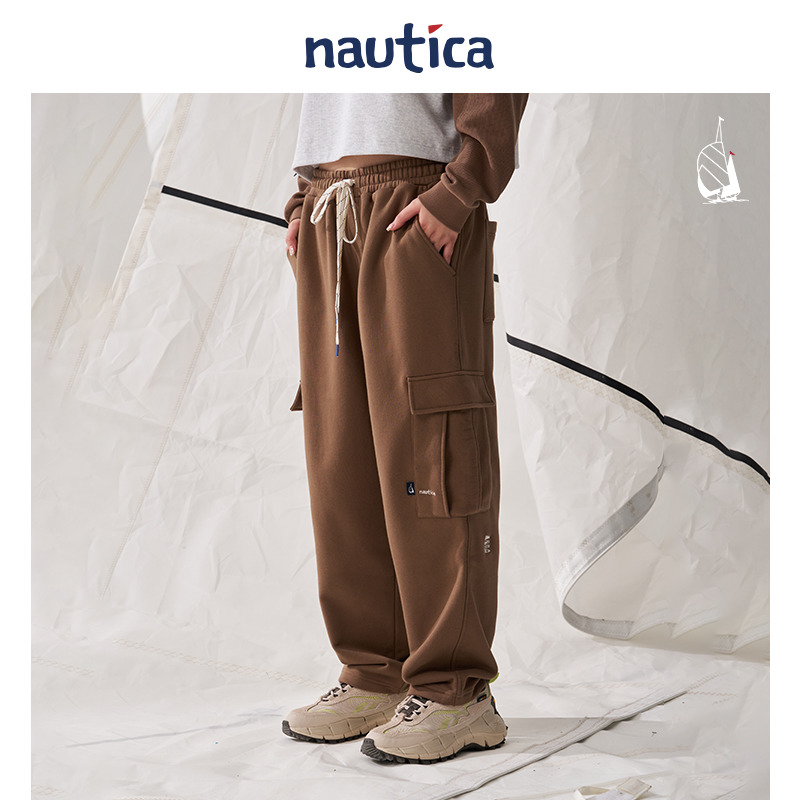 【官方正品】nautica白帆 日系中性重磅廓形百搭休闲卫裤KW4332