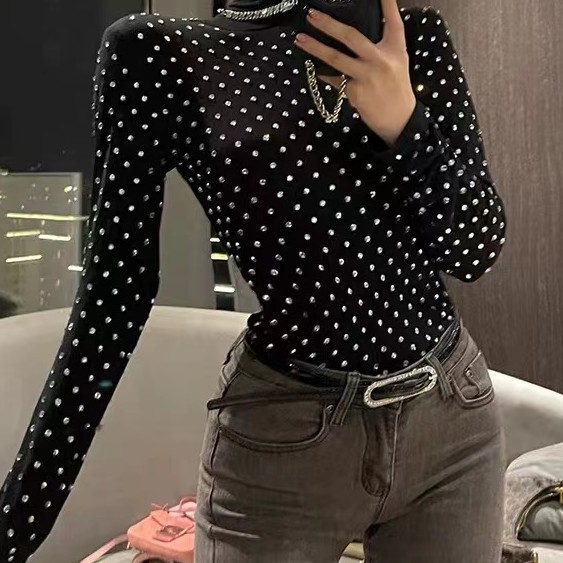 【Dirn】针织衫网红黑色百搭修身显瘦秋冬长袖A03001