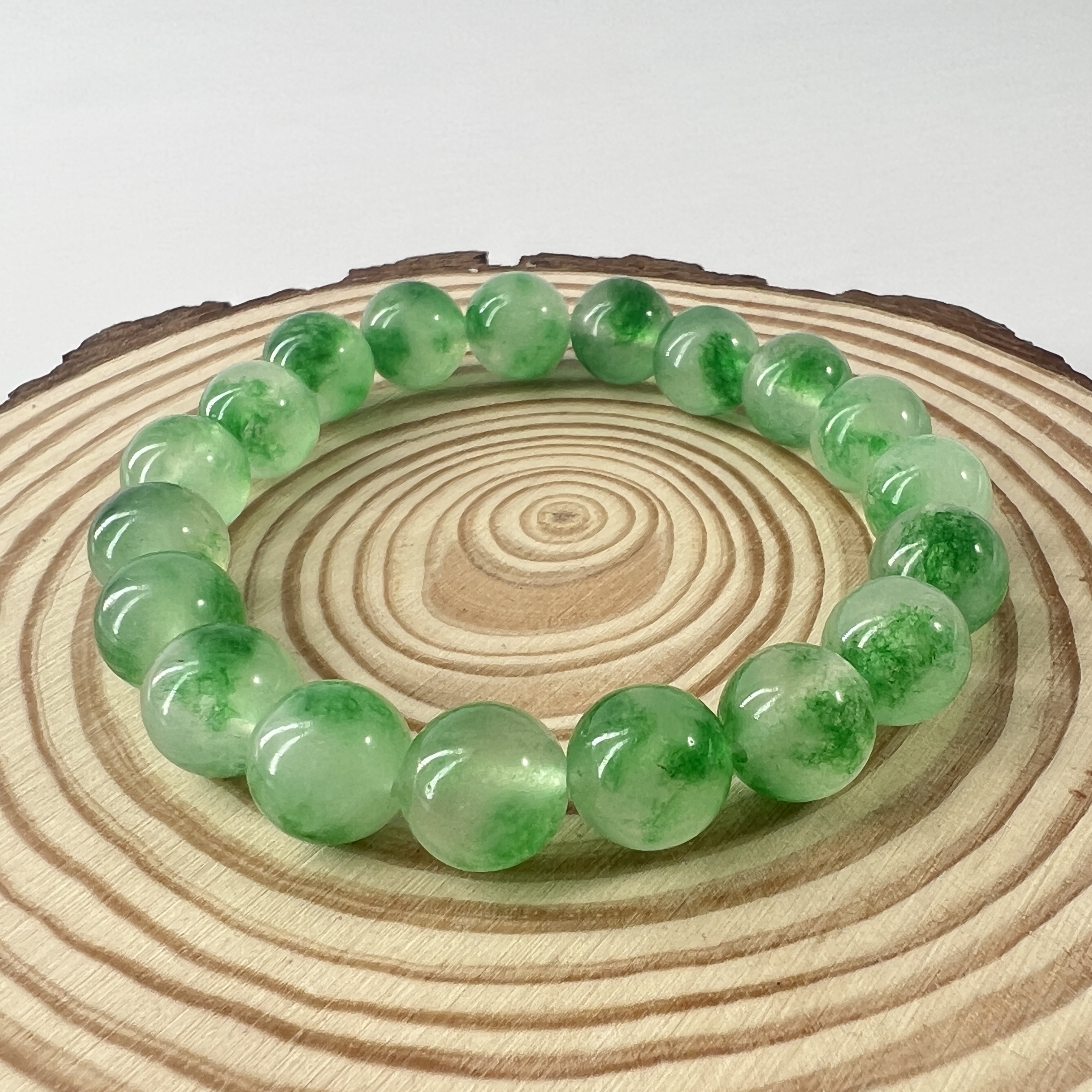 【闪购商品】老矿料   绿飘花手串   未镶嵌C05