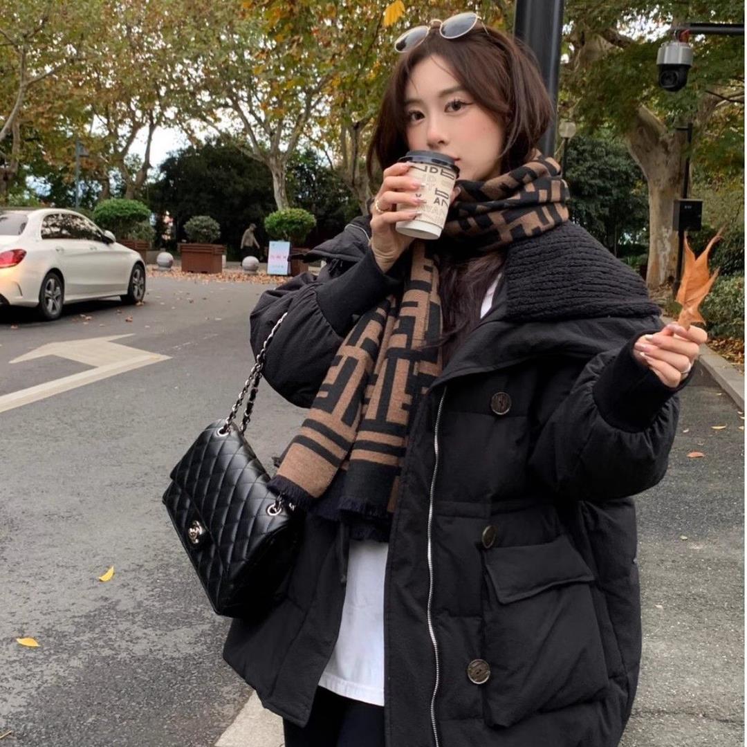 羽绒羽绒服女2023新款网红中款棉衣显瘦小个子温暖感冬季加ins