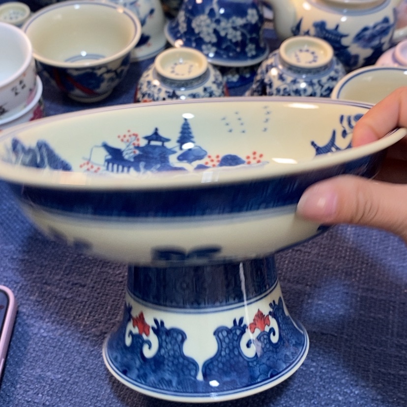 【闪购商品】杯预**足景德镇陶瓷果盘