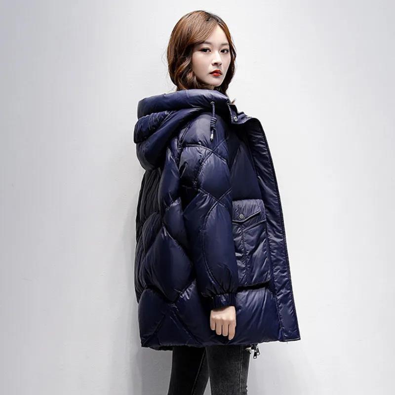 羽绒服棉衣女中长款2023新款韩高档版宽松显瘦羽绒棉服加厚