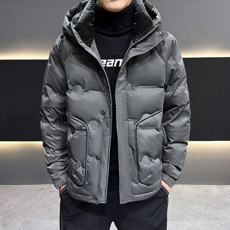 羽绒服2023冬季新款连帽羽绒服男士加厚保暖韩版潮牌帅气青