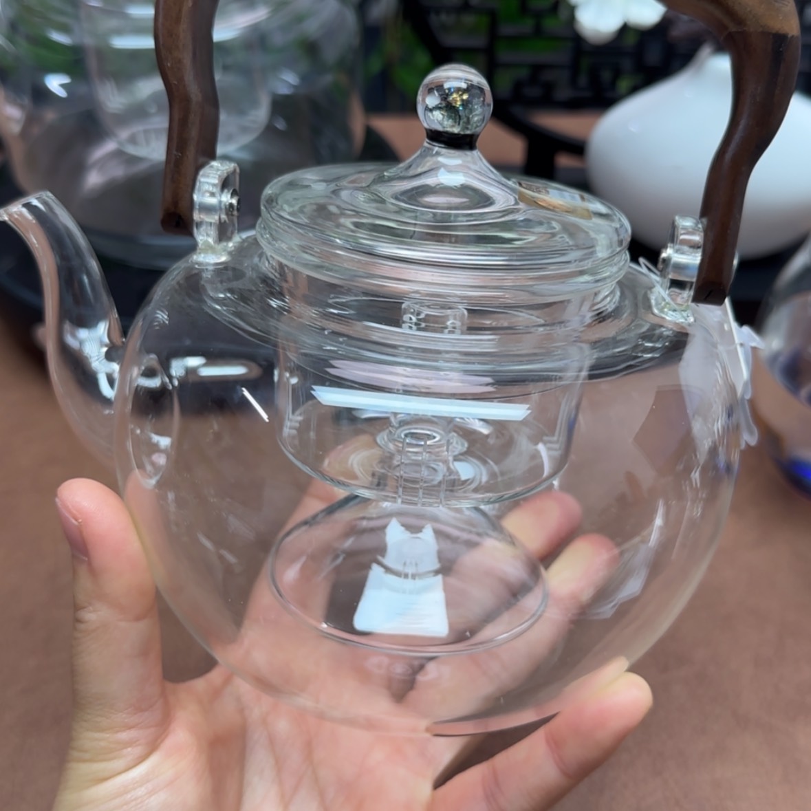 【闪购商品】玻璃山雅壶透明