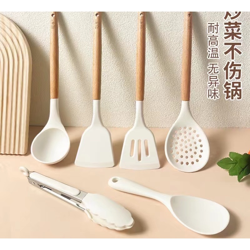 硅胶铲子家用炒勺不粘锅专用炒菜硅胶锅铲不伤锅食品级厨具小锅铲