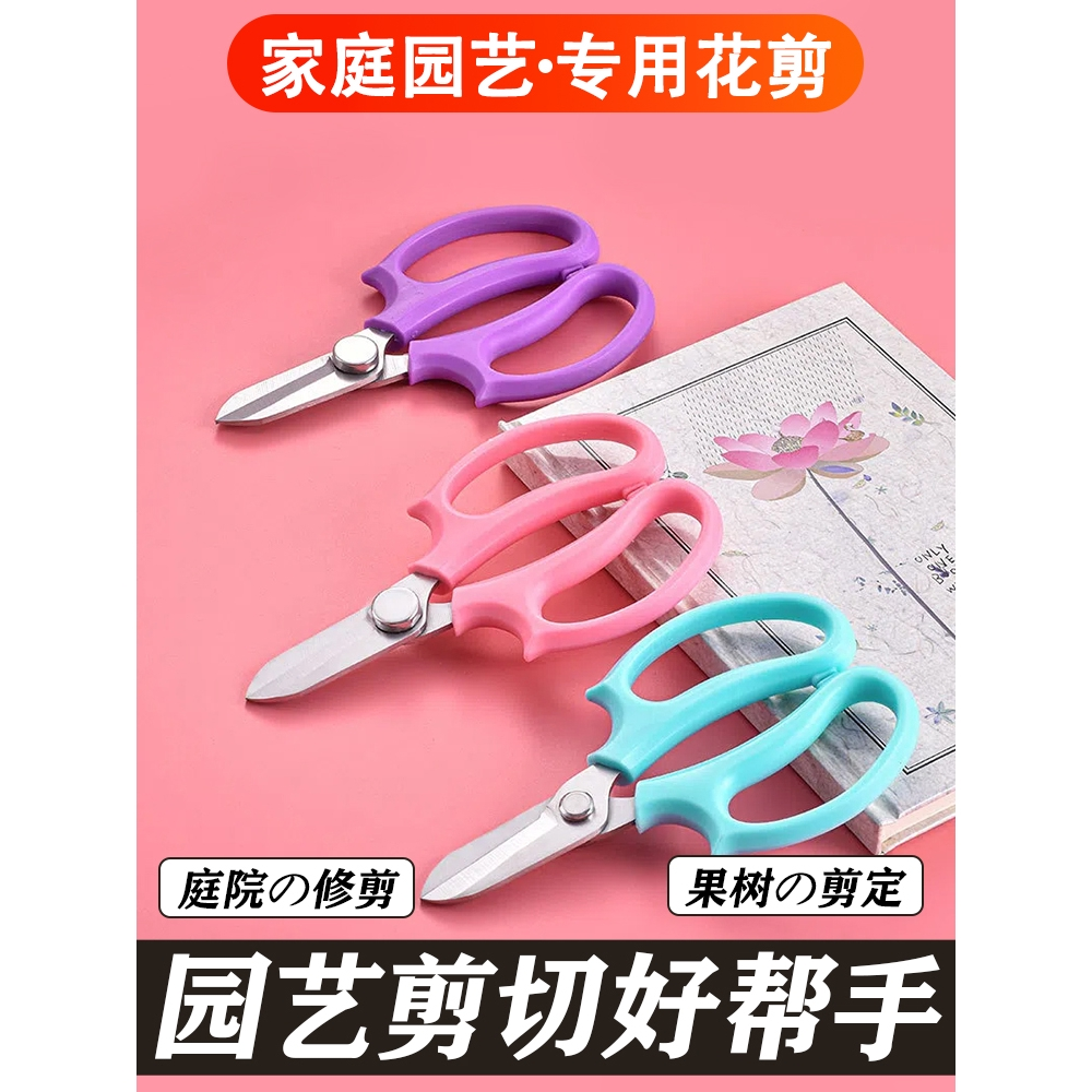 花剪花艺师专用插花剪刀花枝园艺剪家用宽头鲜花剪刀花园花艺剪刀