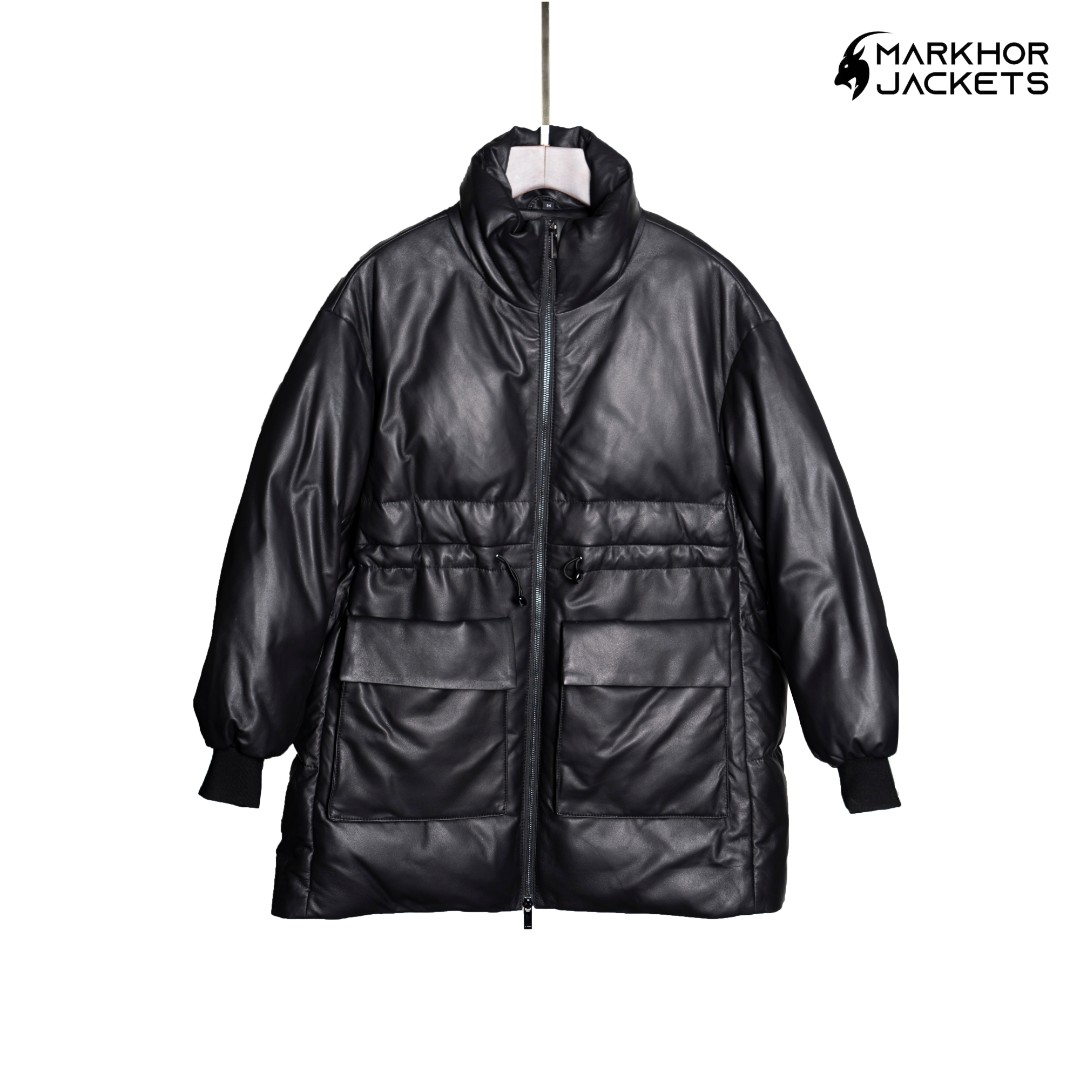 MarKhor JacKet 女士中长款宽松冬季绵羊真皮90白鹅羽绒服2057