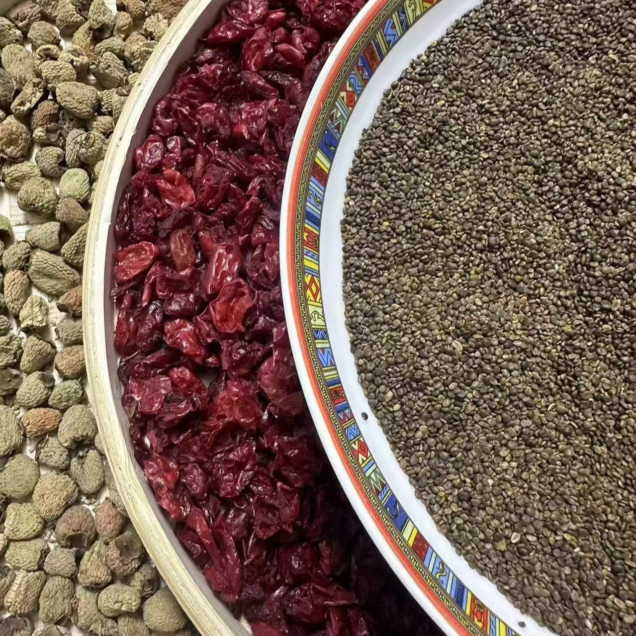 山茱萸山萸肉秦岭无核枣皮组合装铁三角 熟地黄 五味子 枸杞