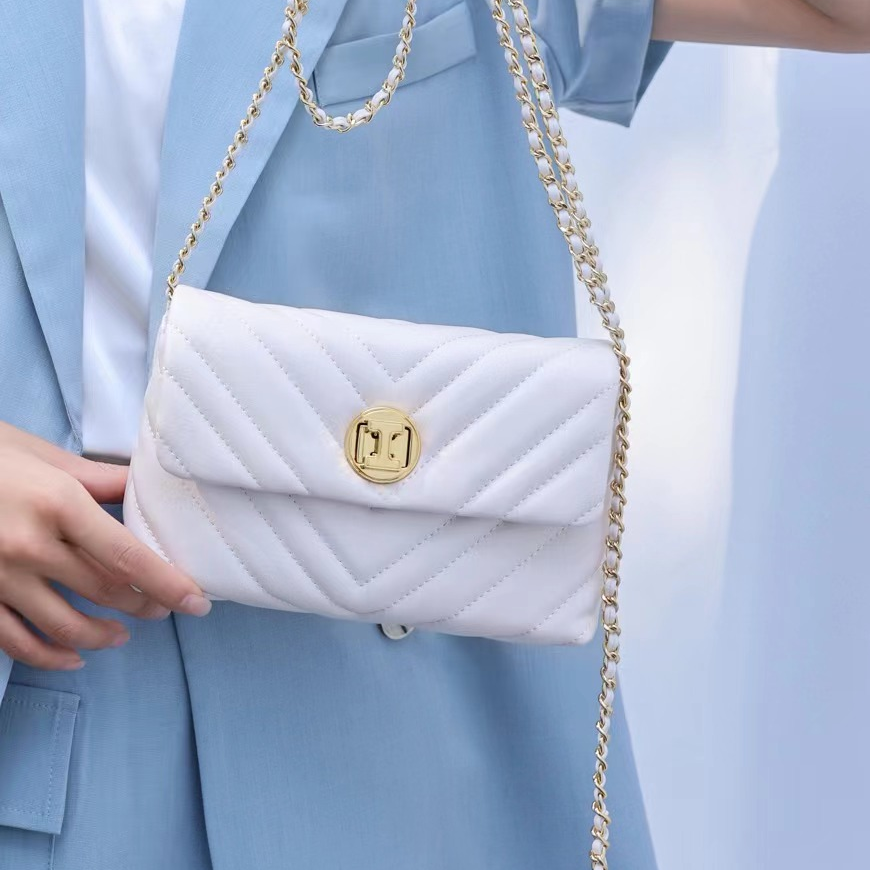 【TY】J-A8302-白色 轻奢小众设计感时尚斜挎手提百搭女士包包