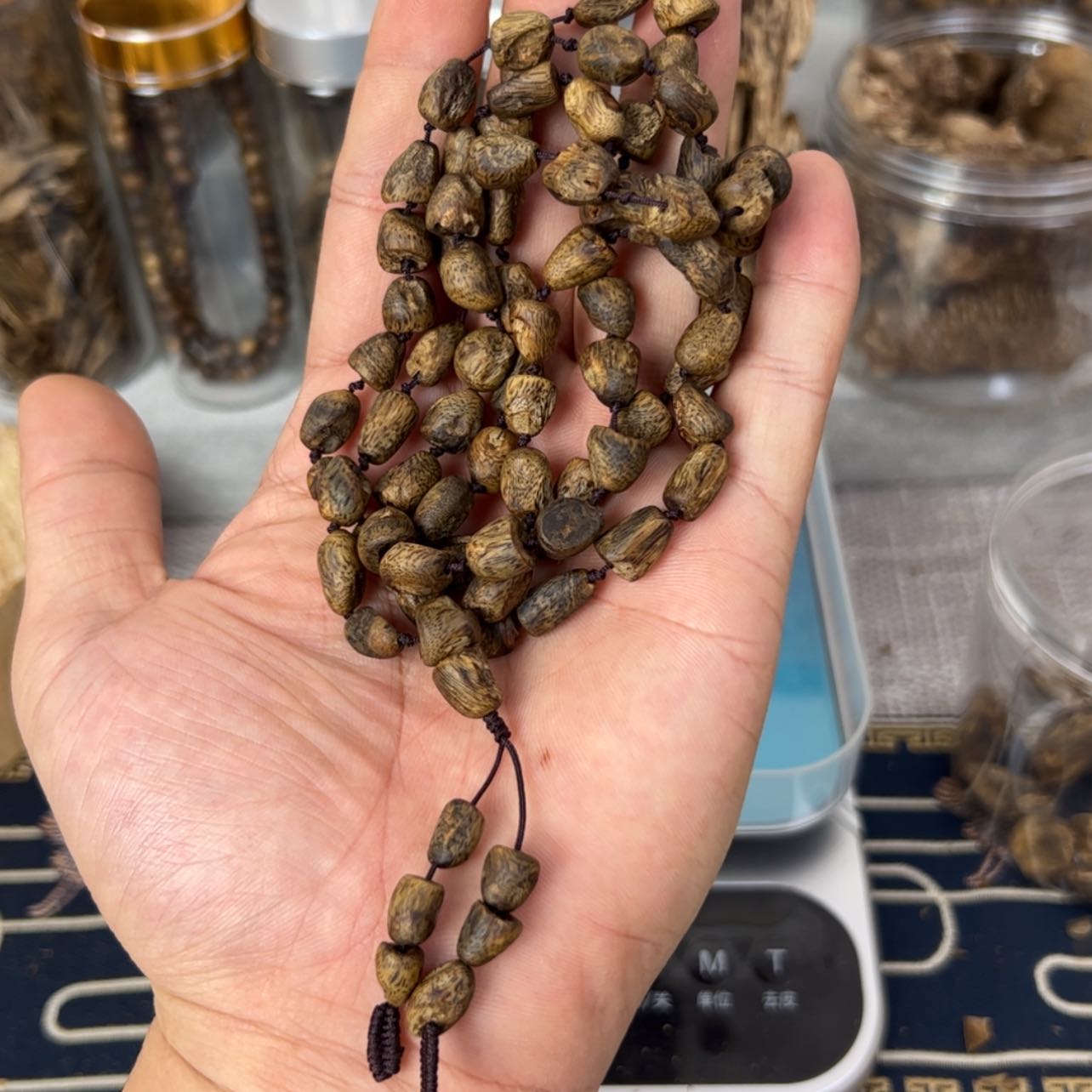 【闪购商品】沉香手串蓝****地沉香树丁手串多圈19.9克