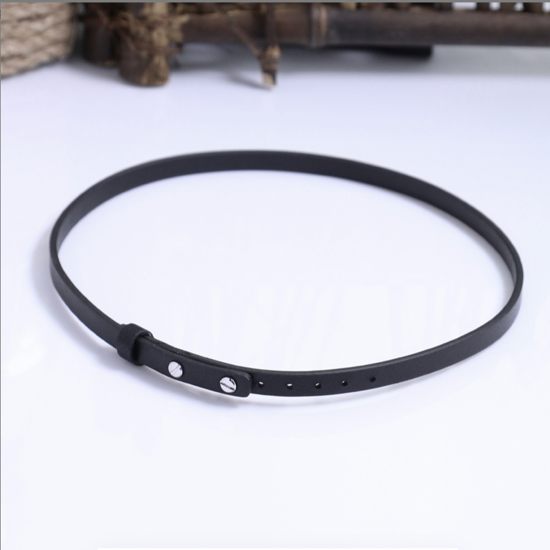 吊坠925银 皮绳项链 流行女士锁骨颈链