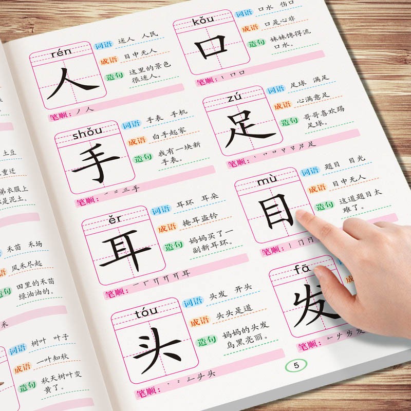 识字童大班升学前班幼小衔接教材启蒙看图认字书幼儿2000象形识字