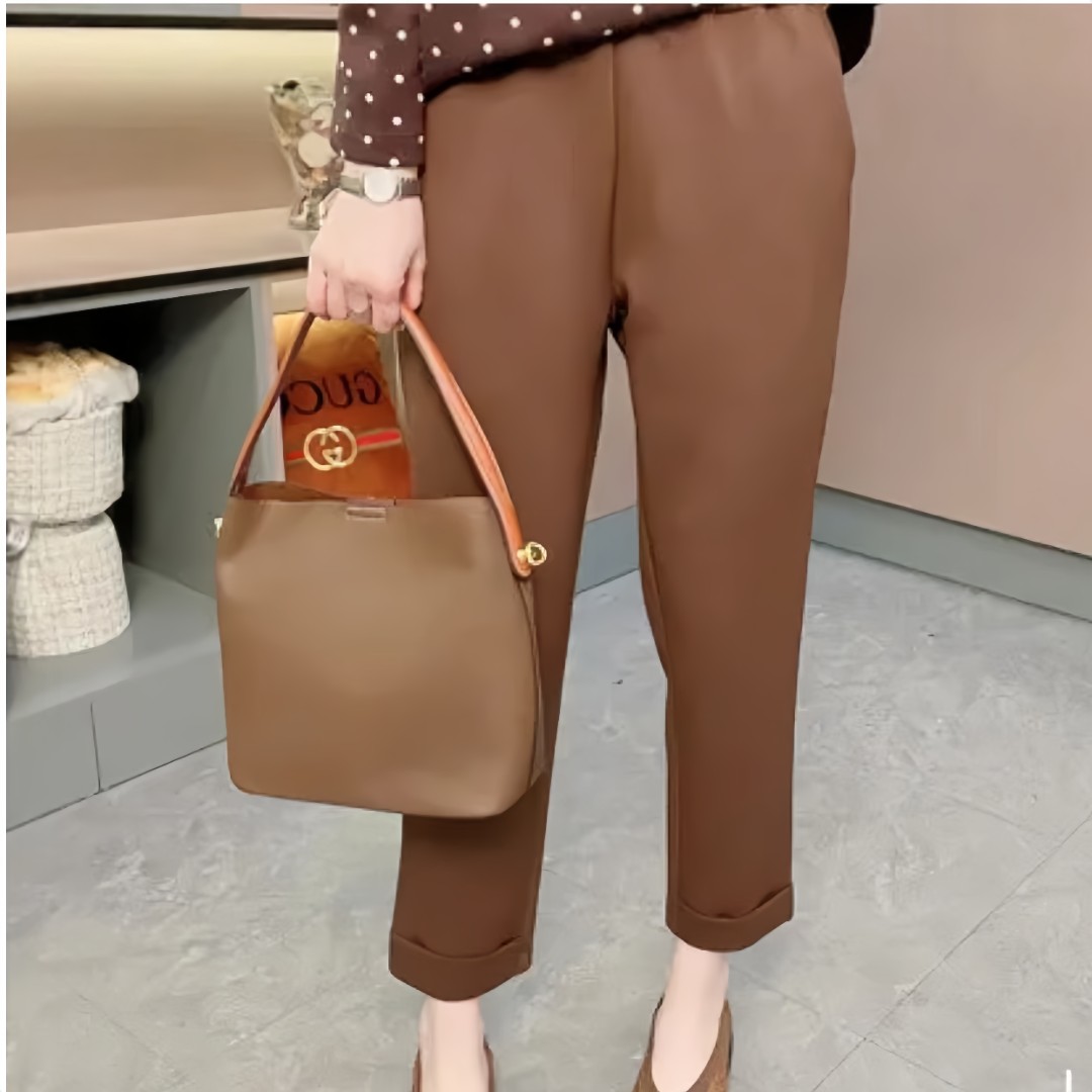 【瀛丽时尚】8686休闲小脚裤弹力显瘦百搭气质春秋女士靴裤春秋简约