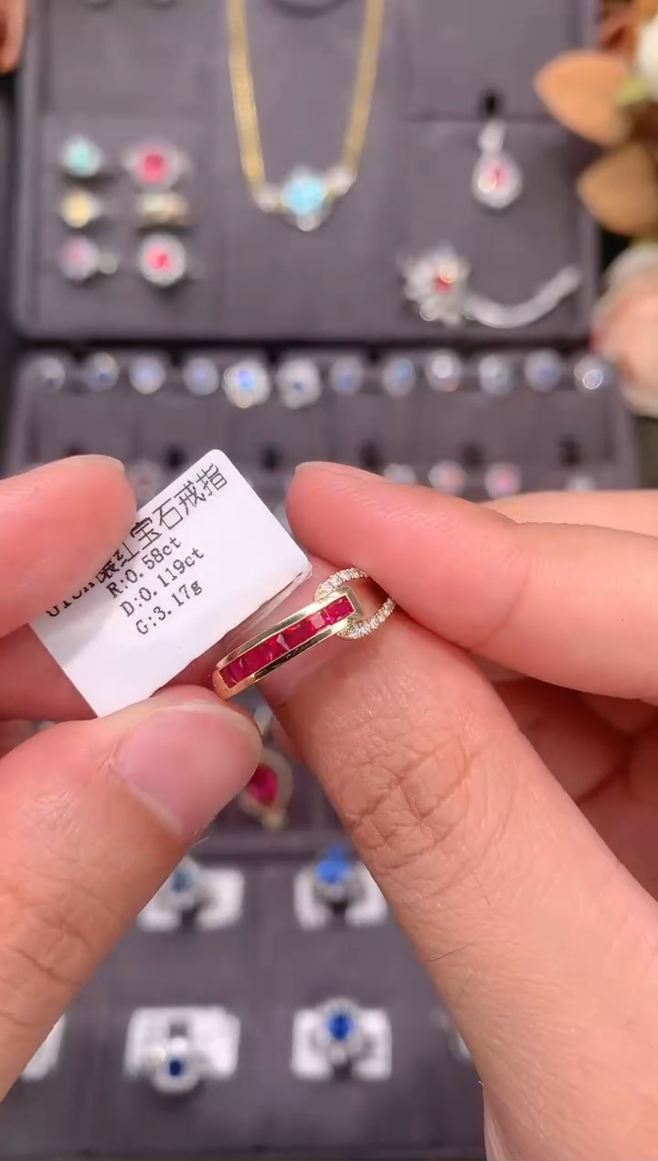 【闪购商品】红宝石戒指18K金镶嵌·