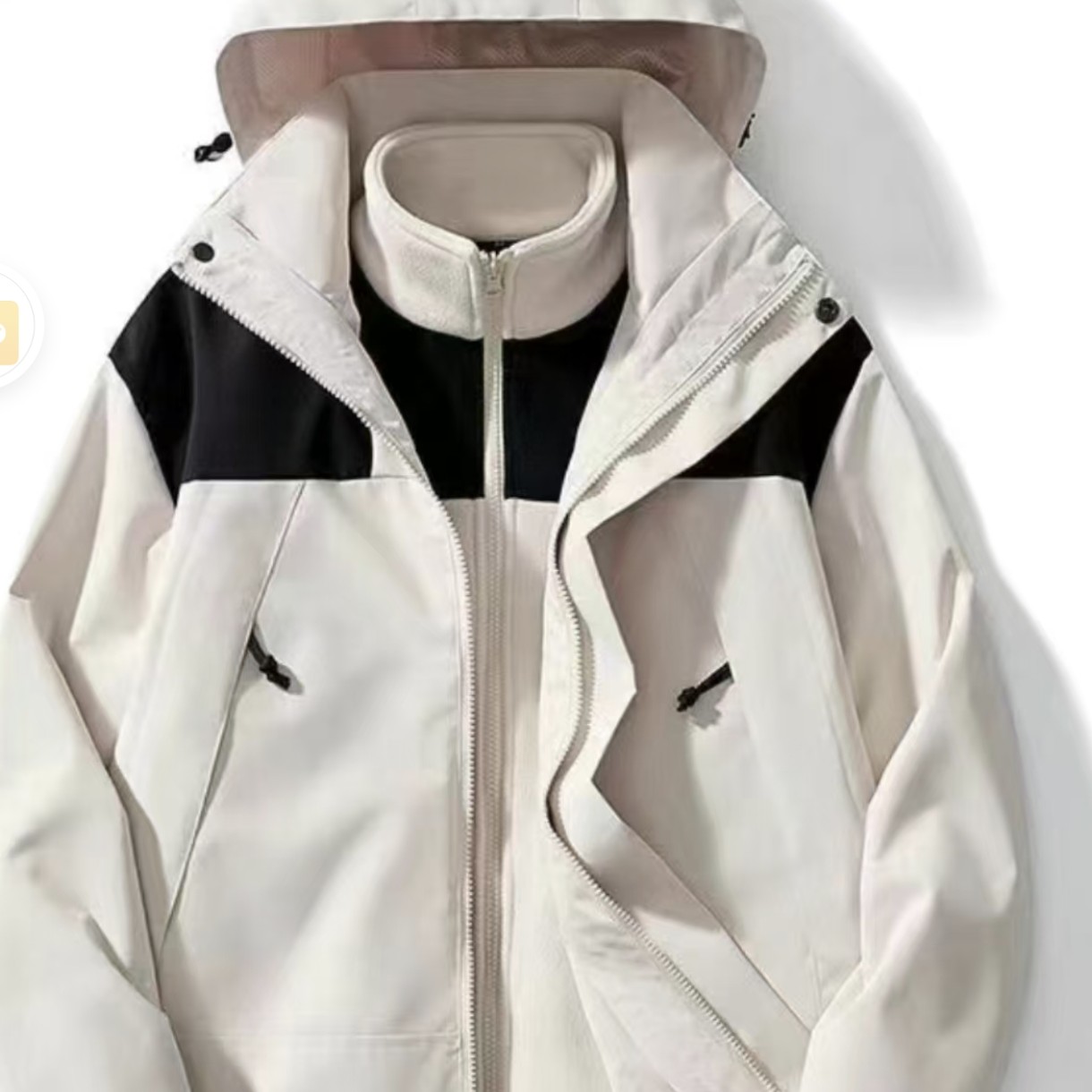 ()加绒加厚)冬季加厚摇粒绒外套男户外防风抗寒加绒