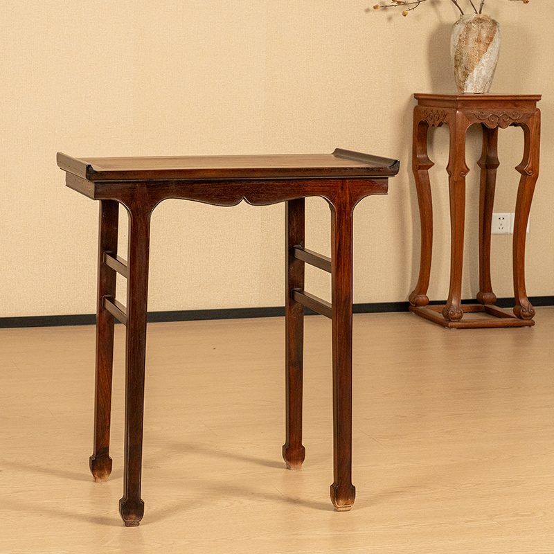 清代 红木插肩榫壸门牙板翘头案 古董家具