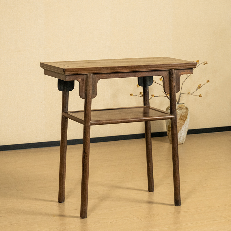 清代 红木夹头榫刀牙板带屉平头案 古董家具