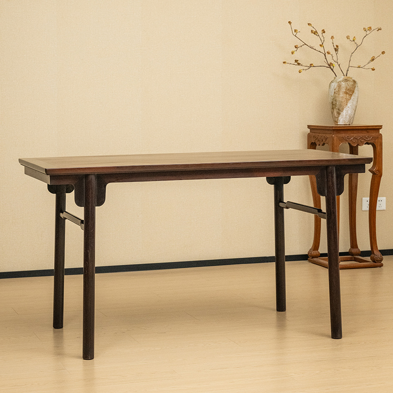 民国 红木夹头榫刀牙板画案 古董家具