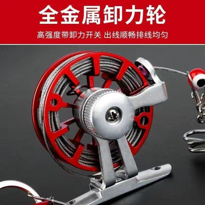 路亚钓鱼锁扣鱼锁养鱼不锈钢小黄鸭便携加强版栓鱼扣多功能轮式鱼