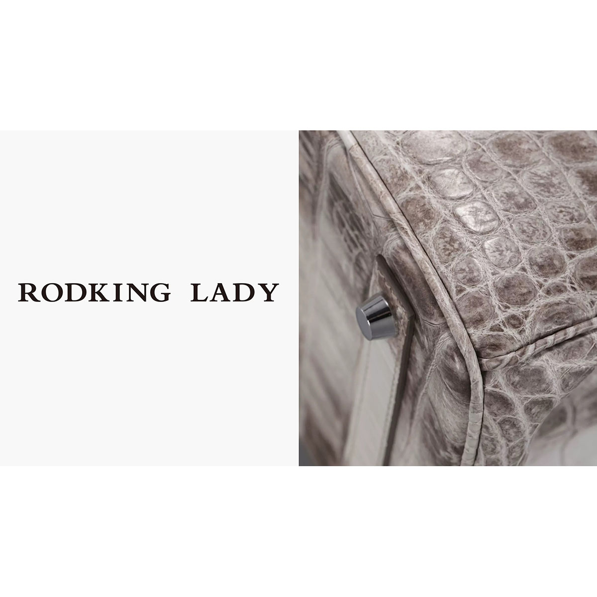 【鳄鱼皮喜马拉雅白铂金25/30CM】女包贵妇名媛包包