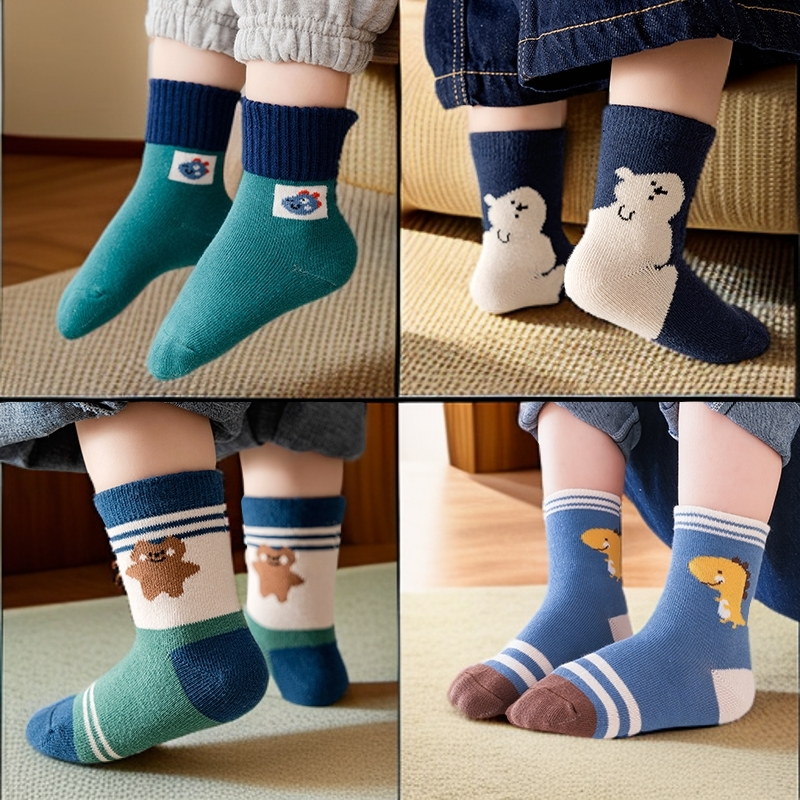 儿童袜子秋冬中筒袜子男童女童秋季宝宝春秋儿童童袜3-6岁儿童袜