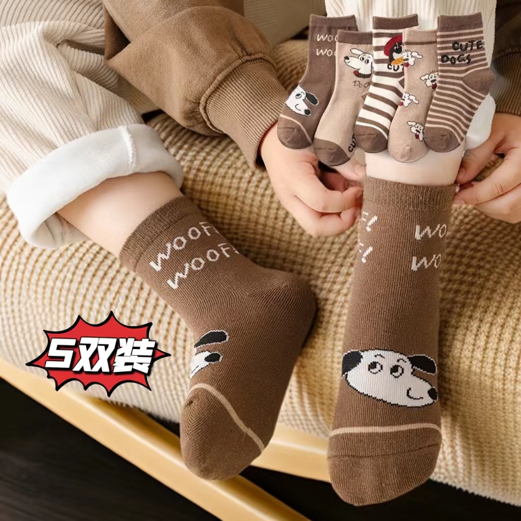 儿童袜子秋冬中筒袜子男童女童秋季宝宝无骨儿童童袜儿童袜1-3岁