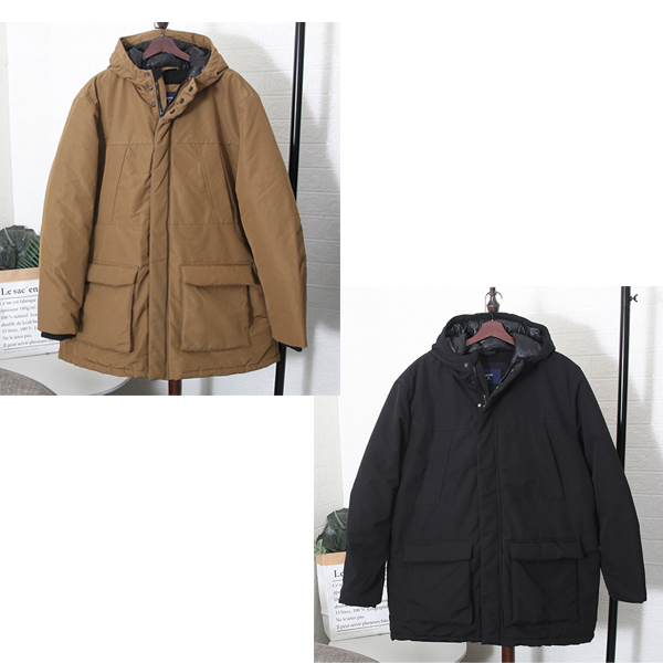 2024冬季外贸加厚男士宽松休闲时尚连帽棉衣D