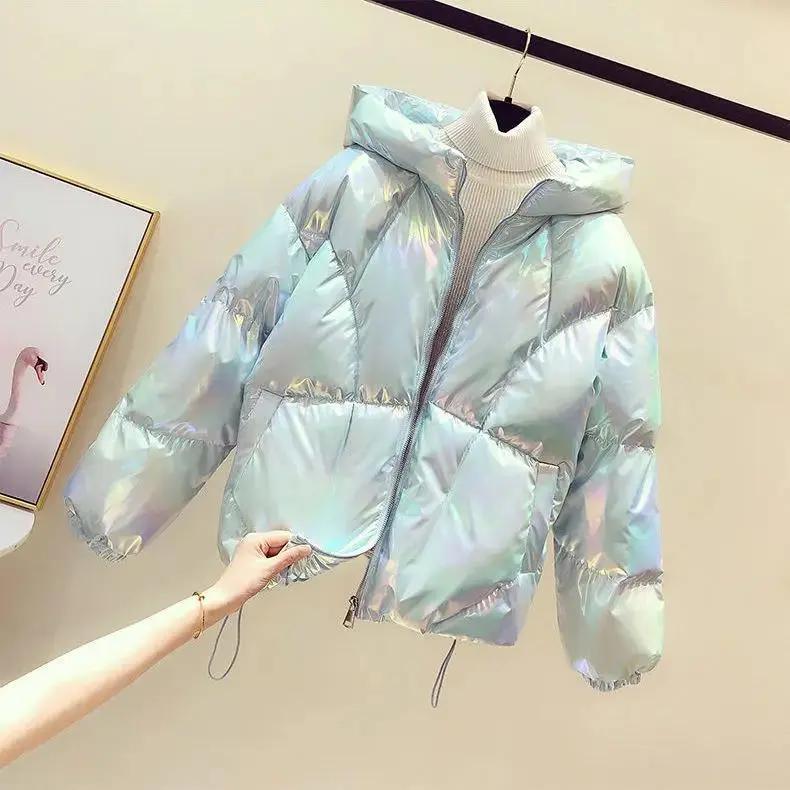 [荣荣推荐】羽绒棉服服2023新款免洗亮面百搭短款羽绒棉服服冬季外