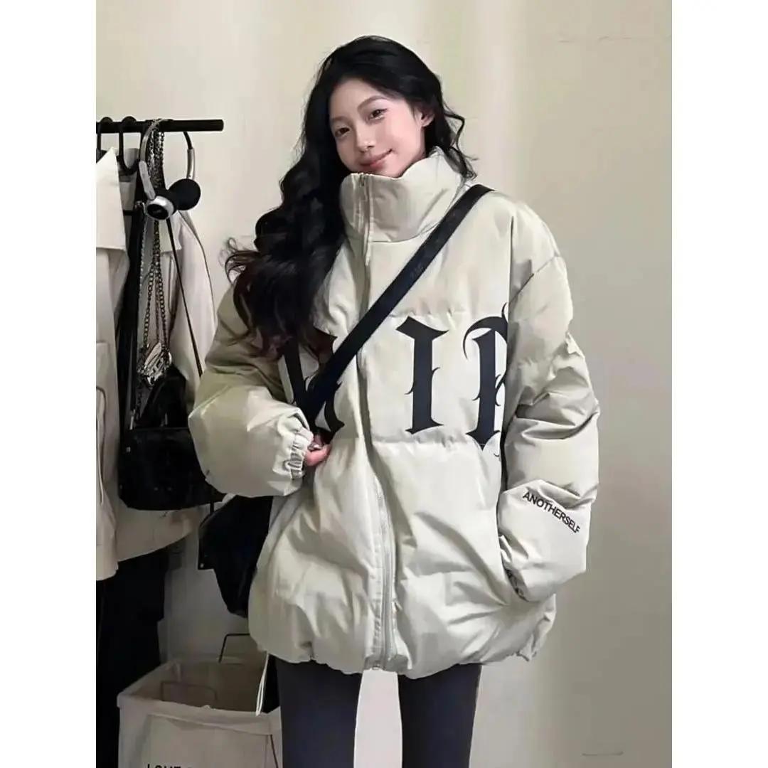 [荣荣推荐】美式羽服女冬季2023新款宽松百搭立领加厚衣袄外套ins