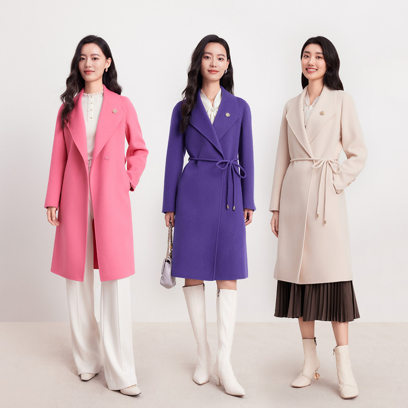 【紫气东来2025】羊绒羊毛呢大衣KL01124V1时尚中长款春季外套