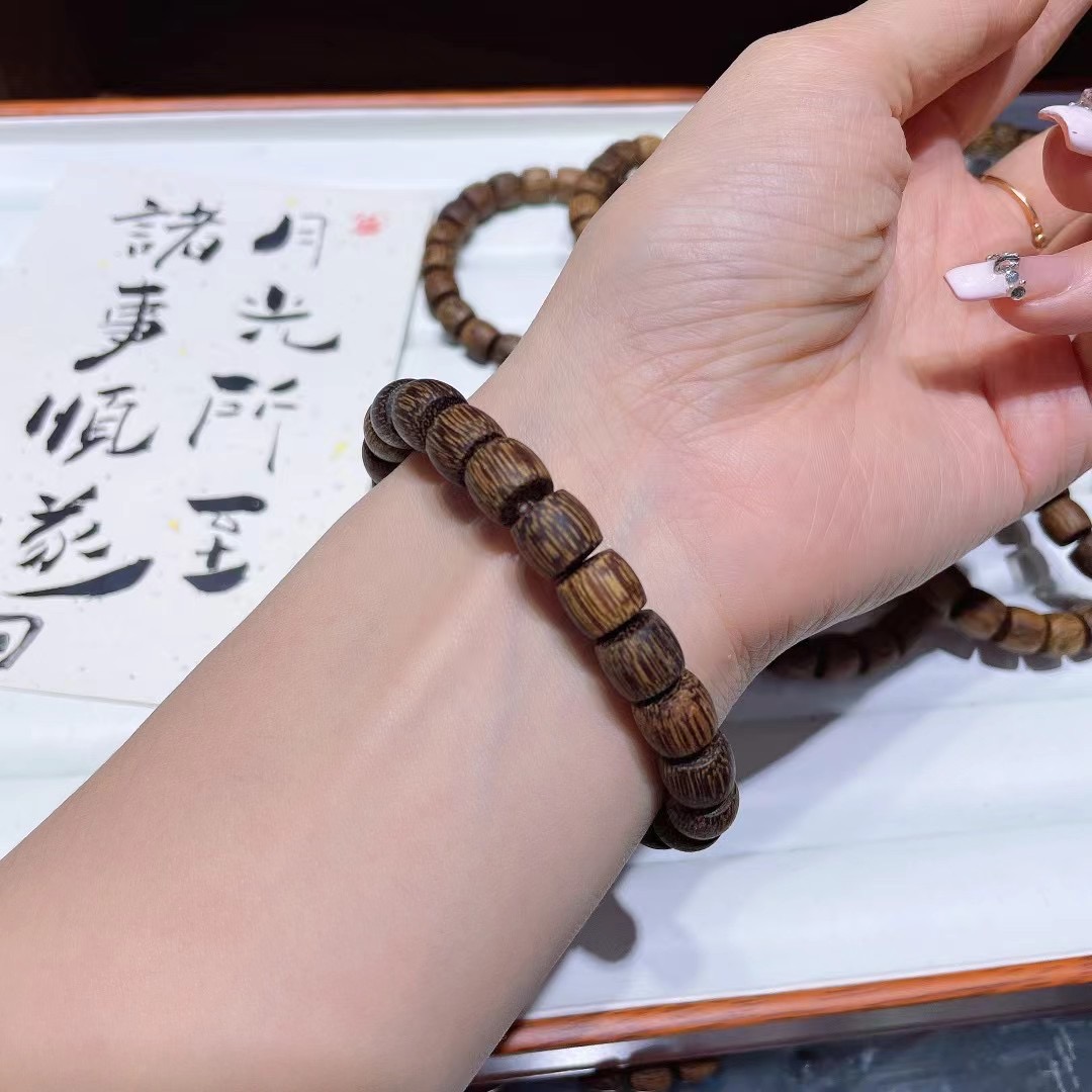 非金属木质手链 【沉沉香香】木质单圈手串