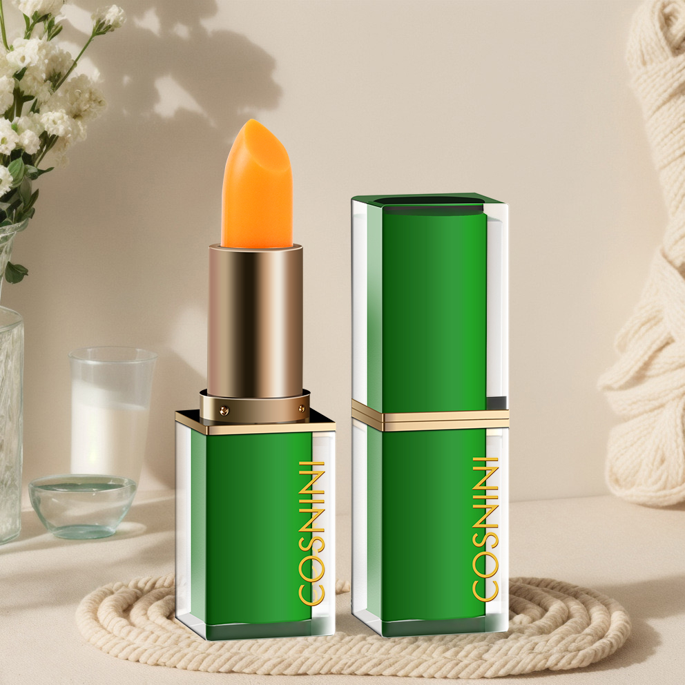 胡萝卜素温感变色唇膏保湿补水显白千人千色防干裂口红水润护唇纹