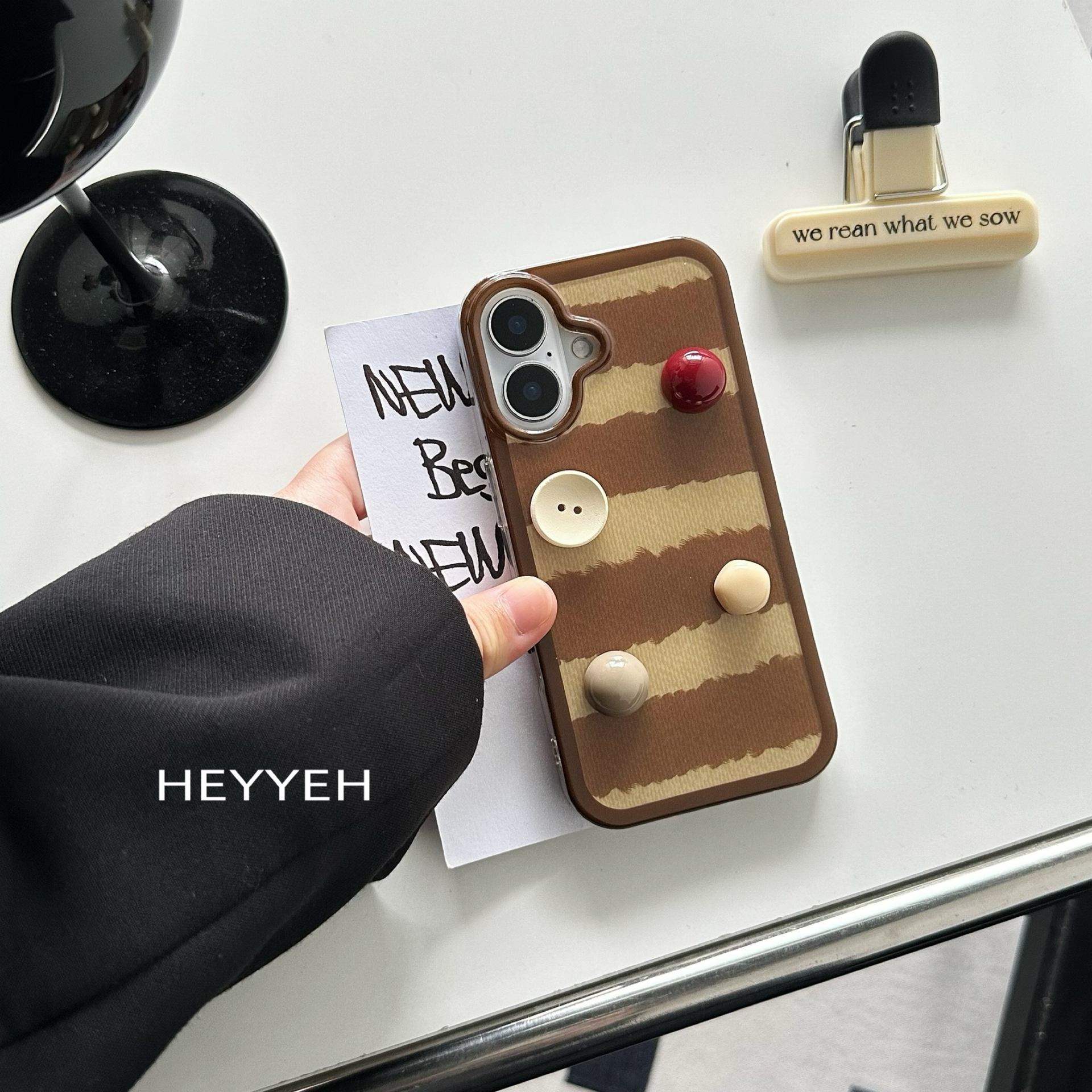 小众撞色晕染立体宝石适用iPhone16promax手机壳苹果15复古14防摔