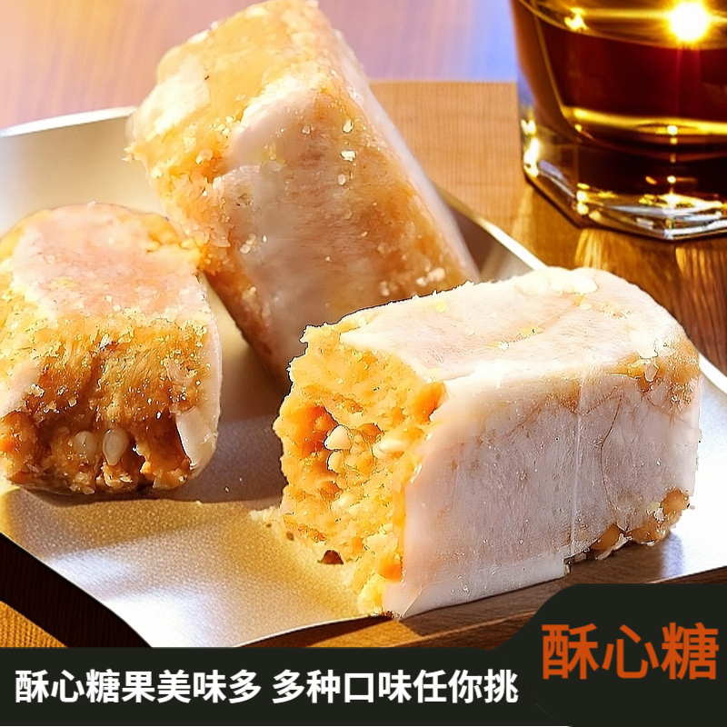 酥心糖落花生喜糖混合口味306g*2袋老味道糖果过年礼盒休闲零食1