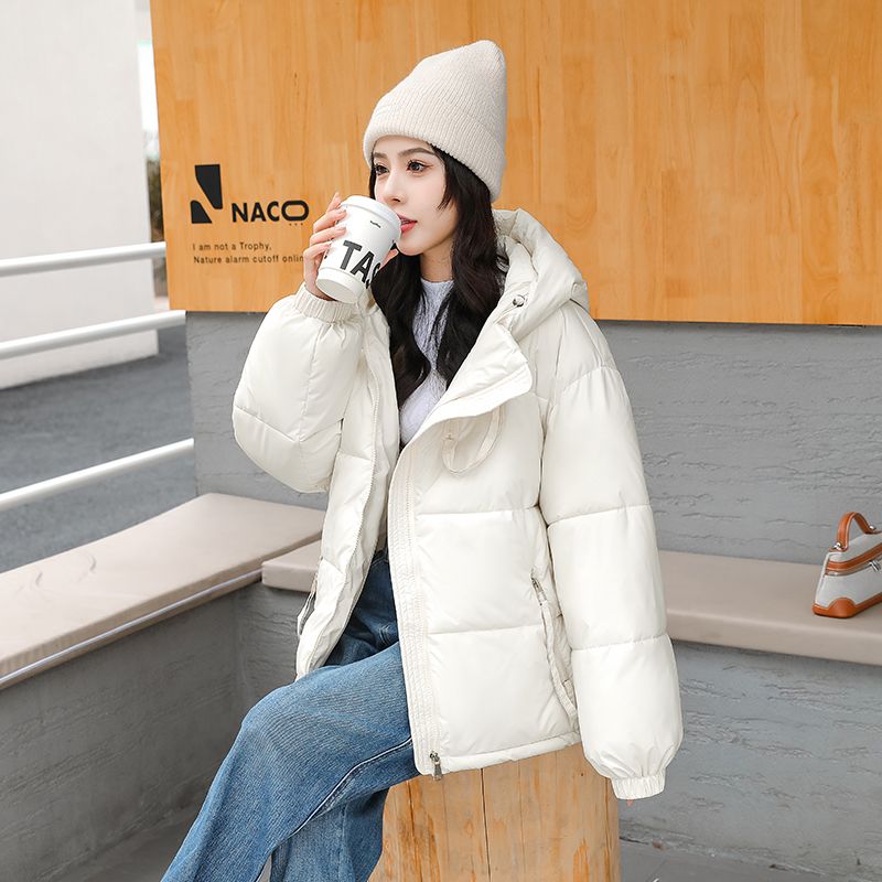 F羽绒服2023年新款女冬季宽松棉衣中长款百搭棉袄学生面包服外套