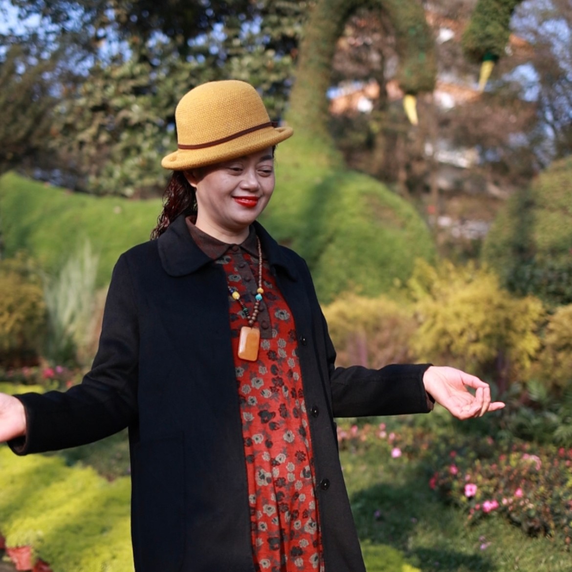 秋冬双面呢蚕丝驼绒长款大衣065