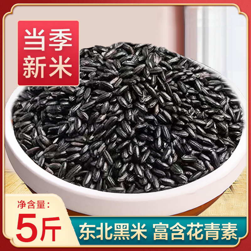永祥龙25年黑龙江黑米东北大米五谷杂粮黑米粥无染色软糯营养精选