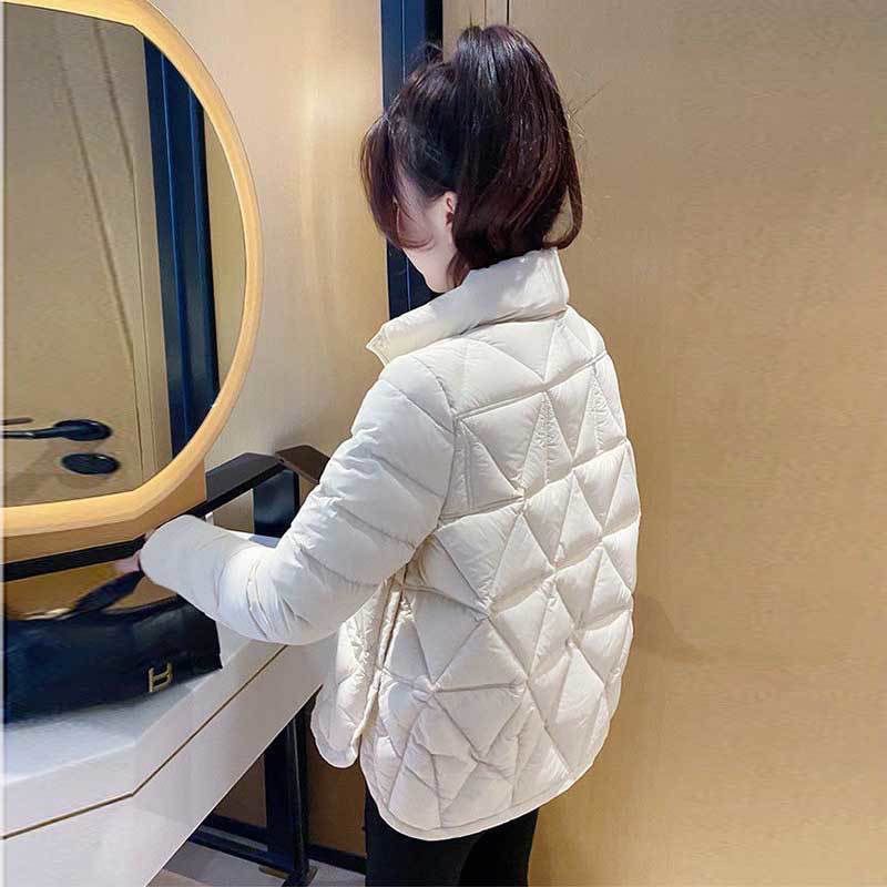 2023冬季新款韩版轻薄修身小个子保暖棉服外套女