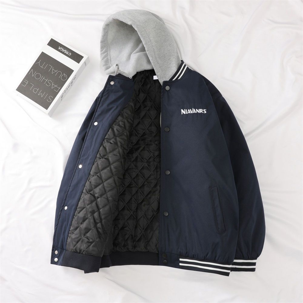 棒球服棉服女ins潮秋冬季韩版宽松学生原宿港风加绒加厚棉衣外套