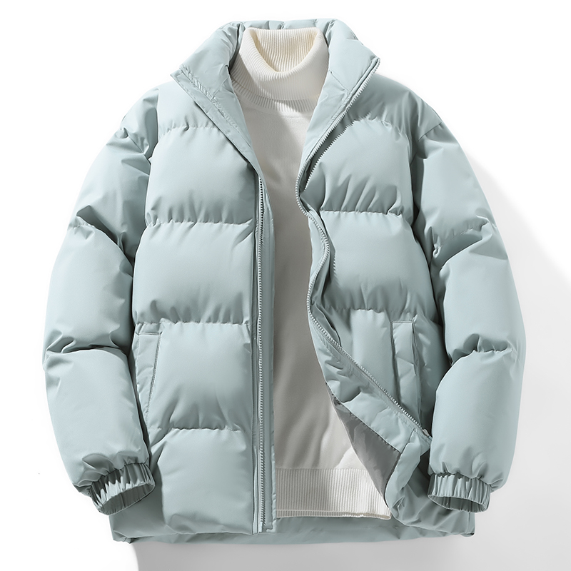 新款潮流青年冬季棉服情侣款休闲大码立领棉袄加