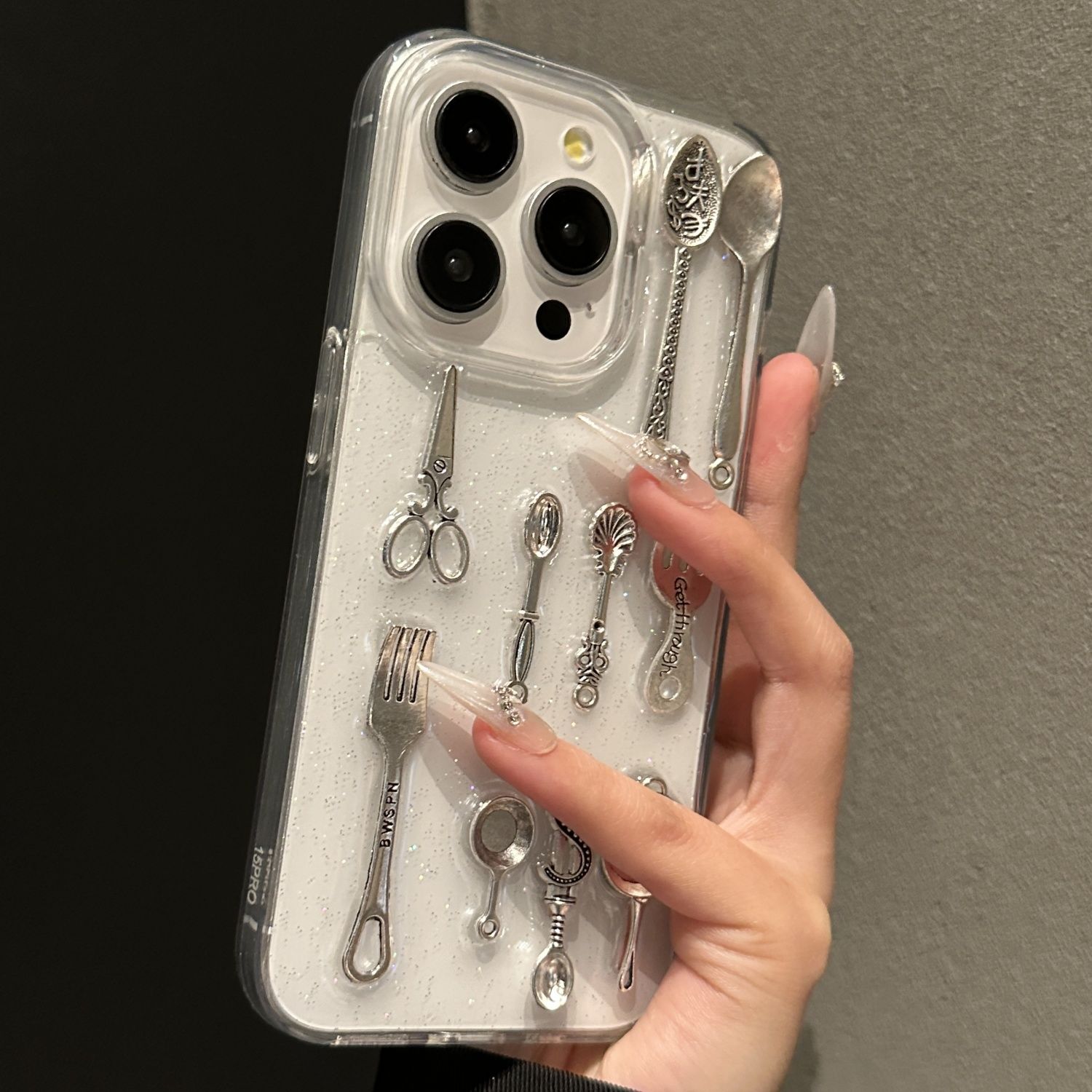 餐具刀叉合集iPhone15promax手机壳苹果15新款14小众13爆款12防摔