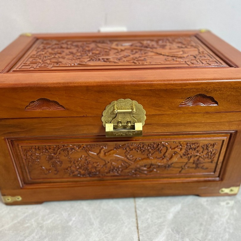 香樟箱子 长方形字画箱收藏箱大号家用全香樟 实木储物婚嫁收纳箱